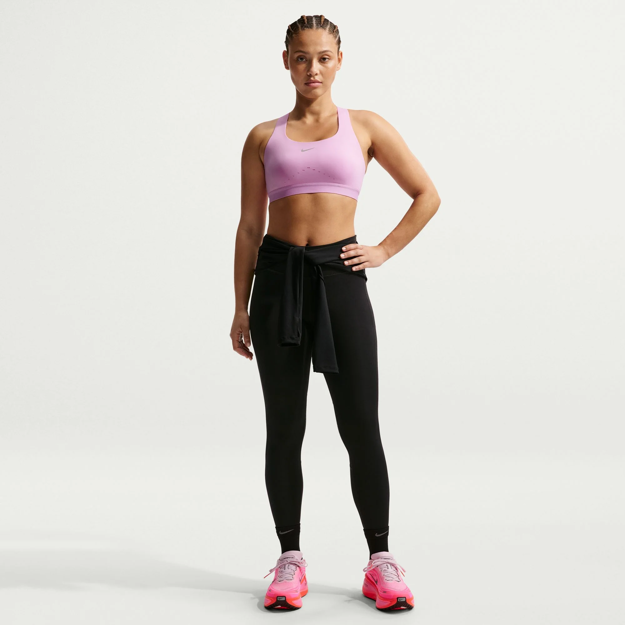 Women’s Swift High-Support Lightly Lined Sports Bra (503 - Lt Magenta/Reflective Silver) - Image 3