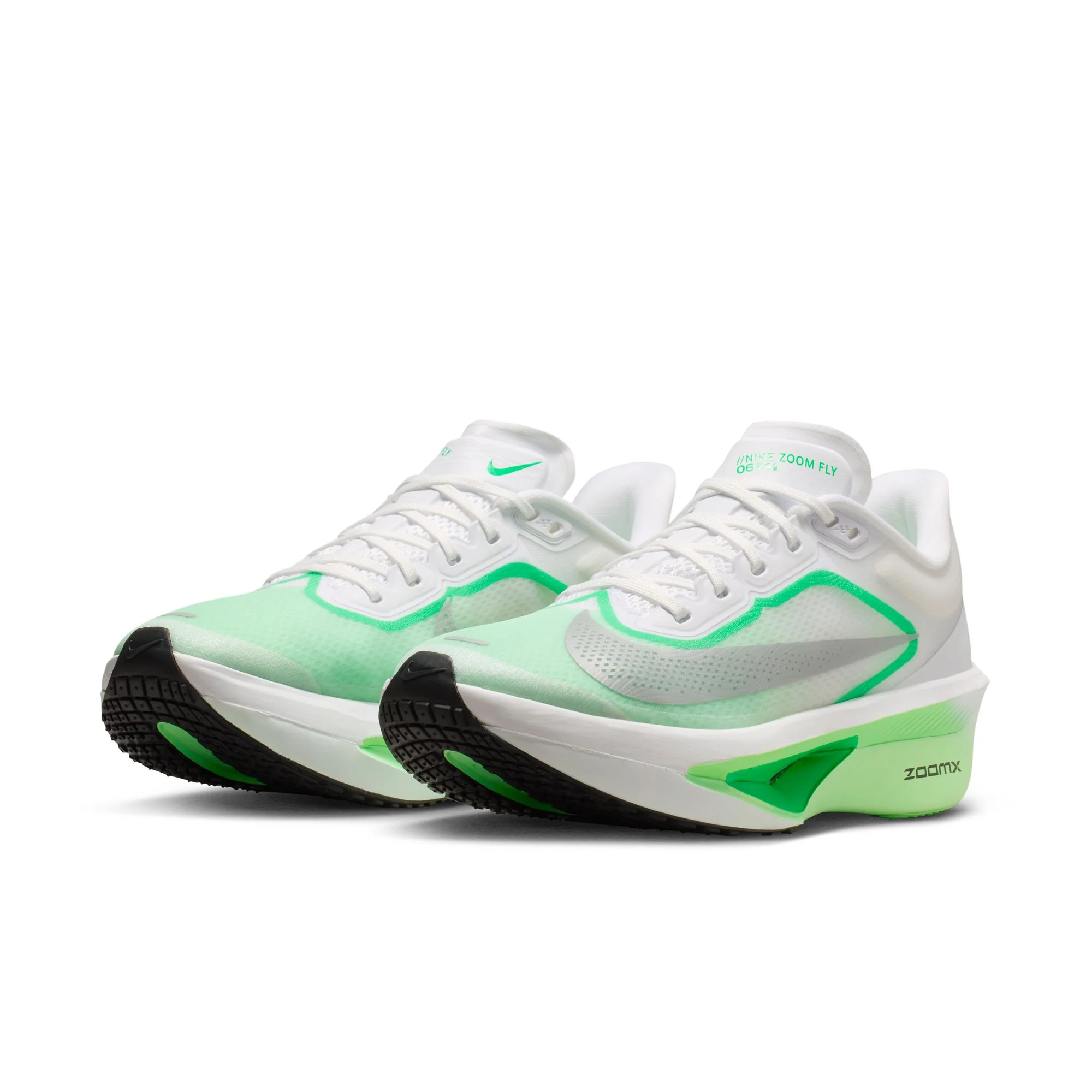 Women’s Zoom Fly 6 (107 - White/Metallic Silver-Illusion Green) - Image 3