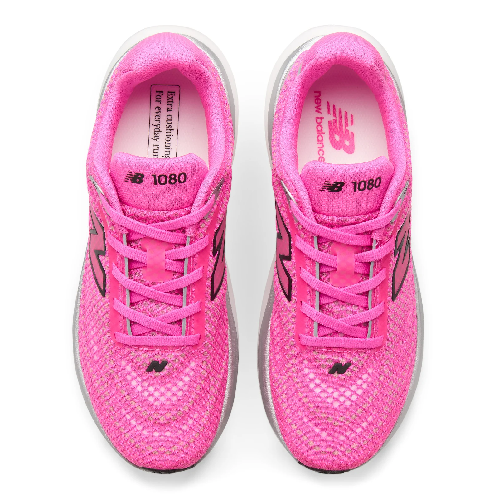 Women's 1080 v15 (1IX - Pink Heat/Black) - Image 4