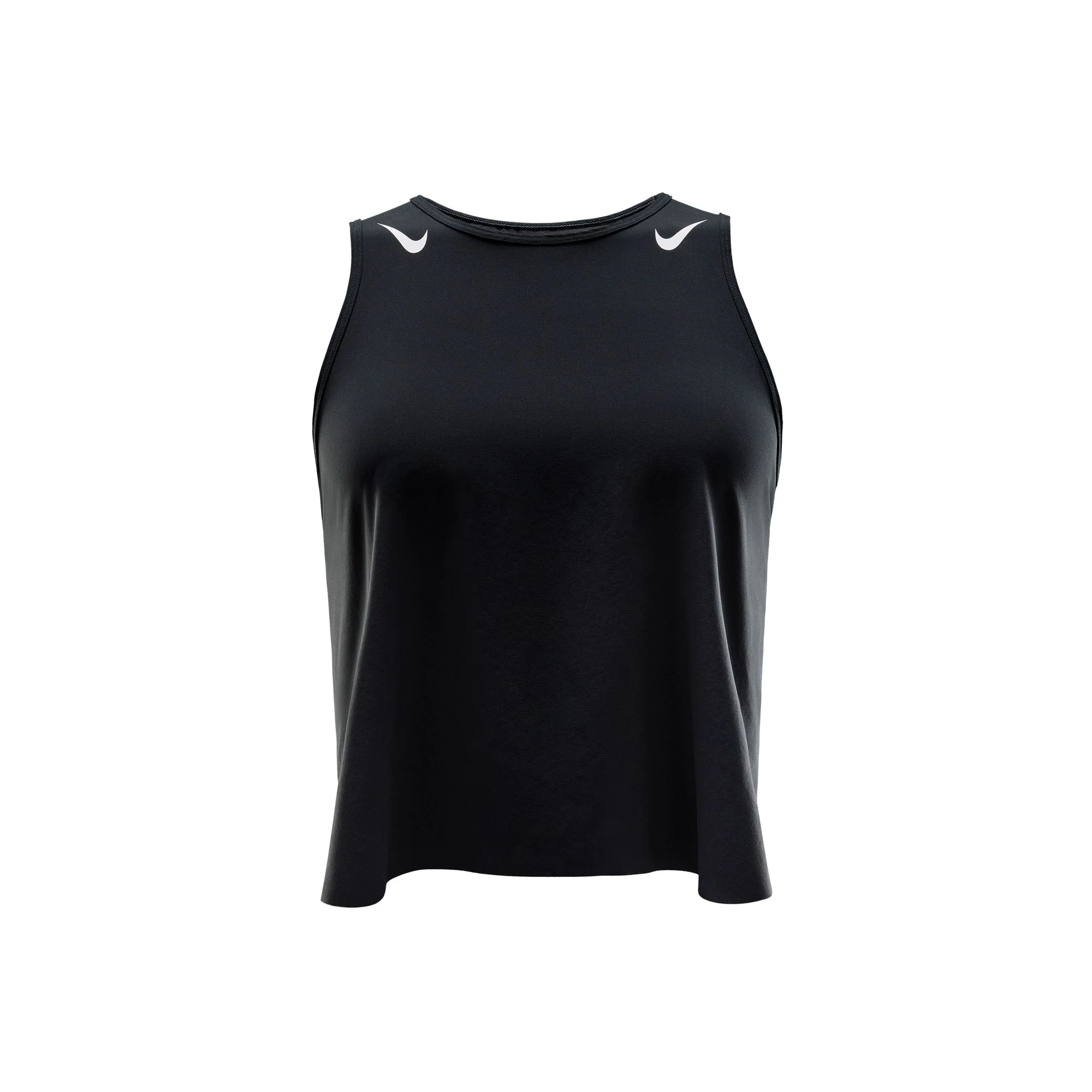 Women's AeroSwift Women's Dri-FIT ADV Cropped Running Tank Top (010 - Black/White) - Image 6