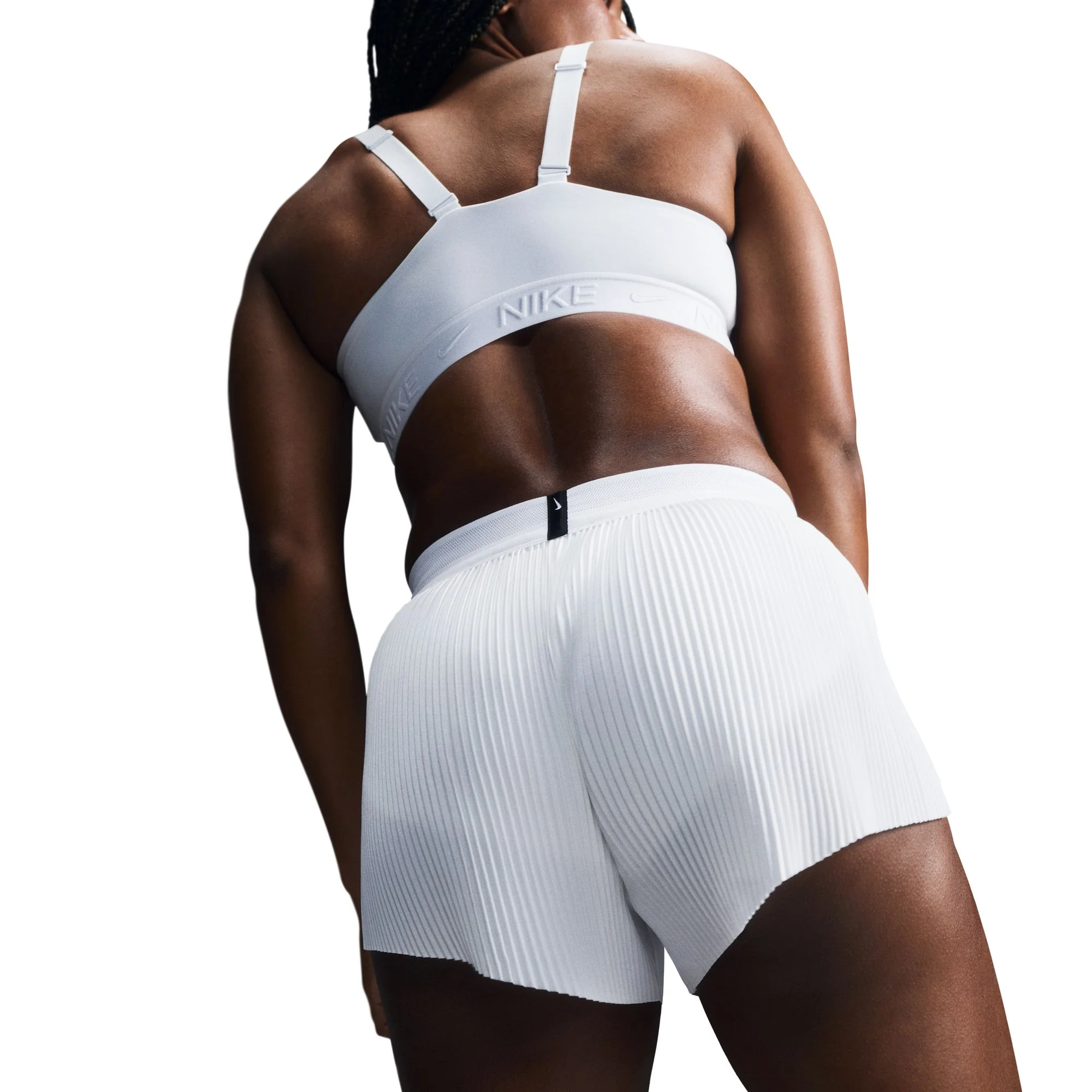Women's DRI-FIT ADV Aeroswift Mid-Rise Brief-Lined 3" Running Shorts (100 - White/Black) - Image 5