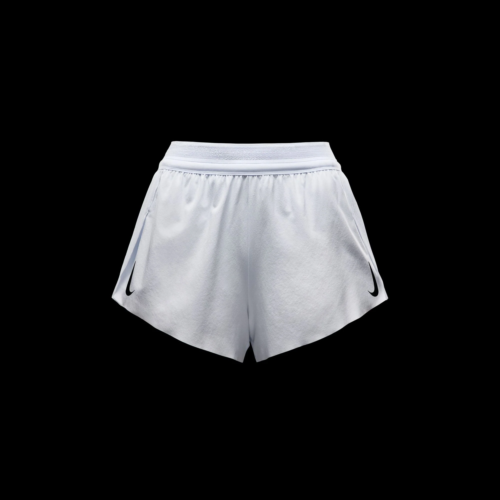 Women's DRI-FIT ADV Aeroswift Mid-Rise Brief-Lined 3" Running Shorts (100 - White/Black) - Image 7