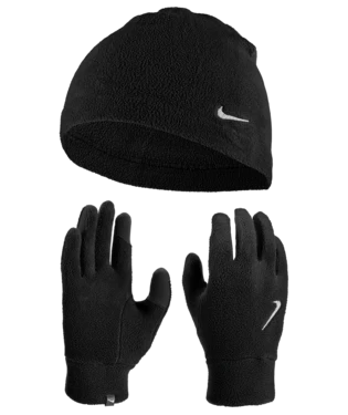 Women's Therma-Fit Fleece Hat and Glove Set (082 - Black/Silver)