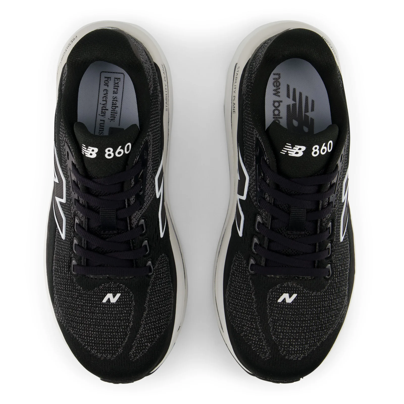 Women's Fresh Foam X 860 v15 (4NE - Black/White) - Image 4