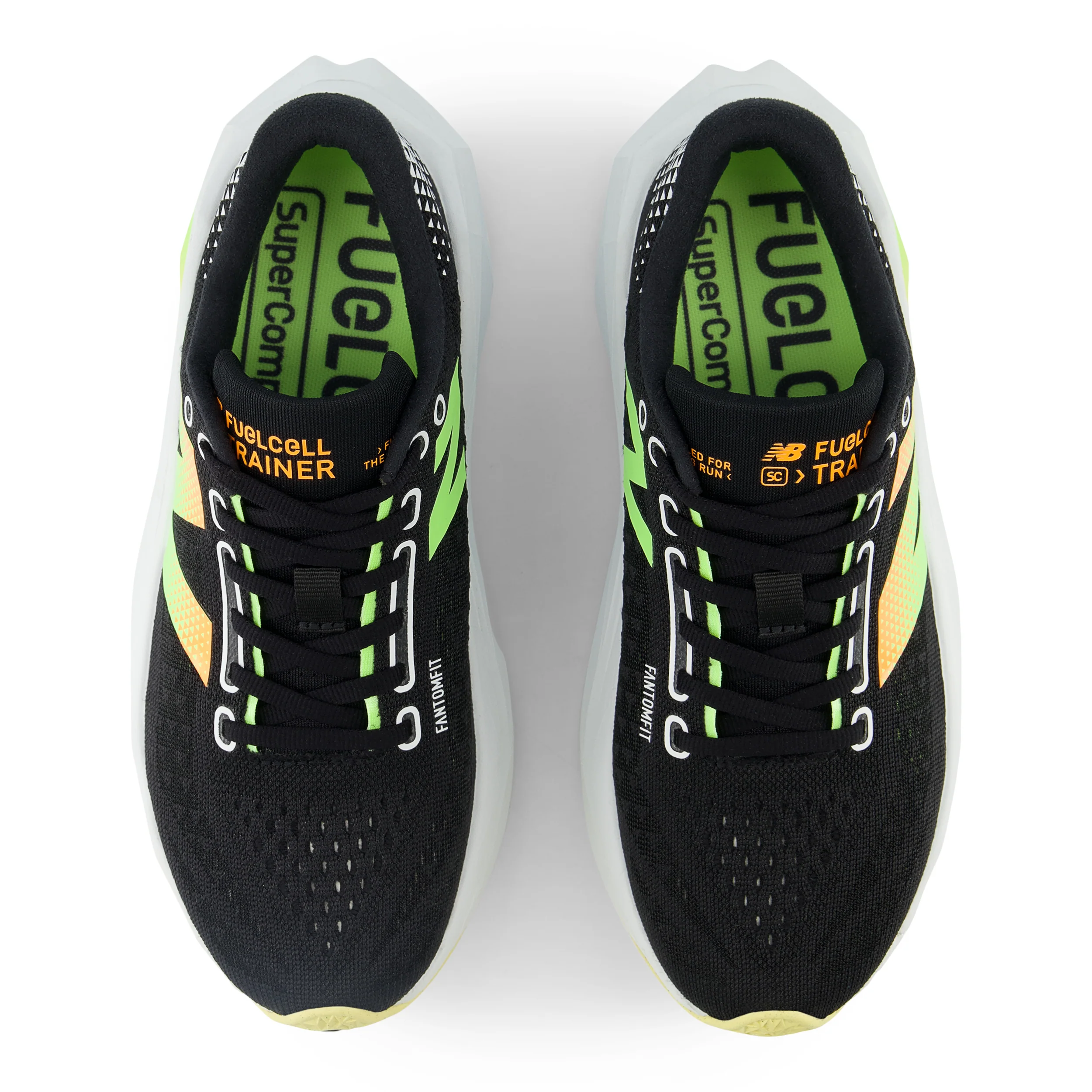Women's FuelCell SuperComp Trainer v3 (LH - Black/Phantom/Bleached Lime Glo/White Peach) - Image 4