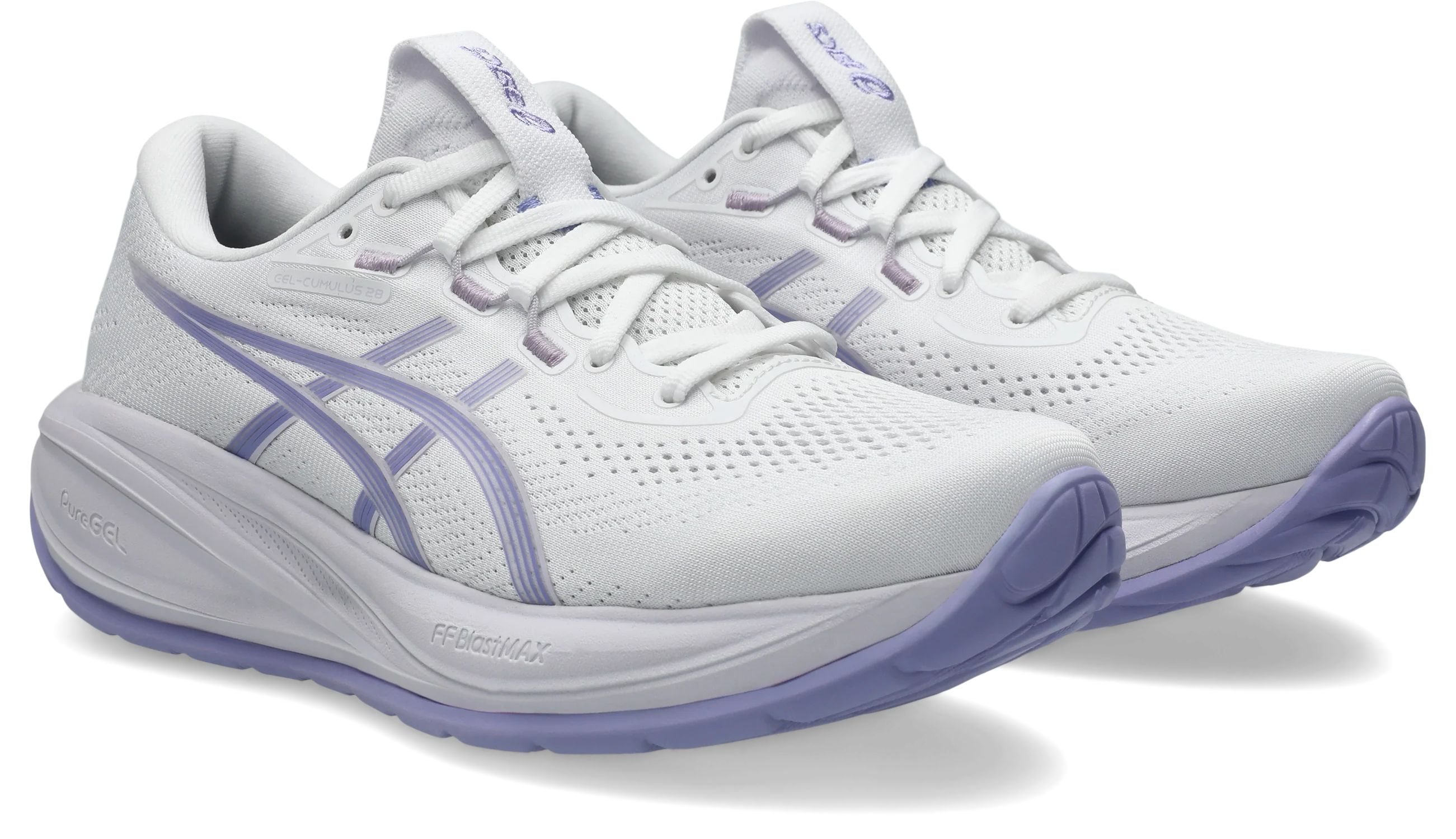 Women's Gel-Cumulus 28 WIDE (101 - White/Bluebell) - Image 3