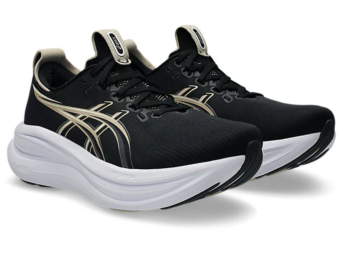 Women's Gel-Nimbus 28 WIDE (002 - Black/Feather Grey) - Image 2