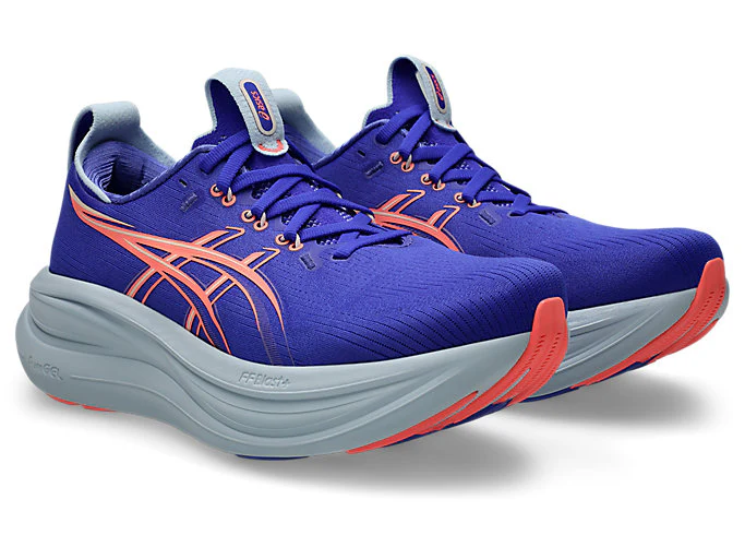 Women's Gel-Nimbus 28 (401 - Cobalt Burst/Sun Coral) - Image 2