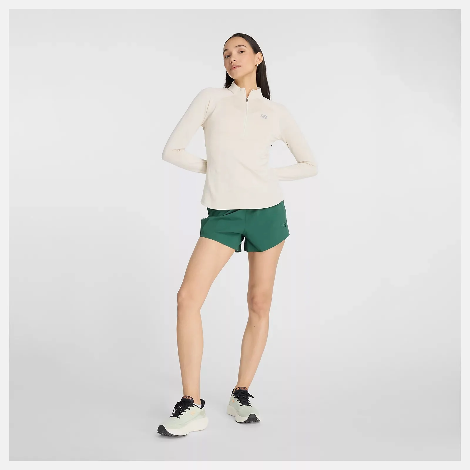 Women's Heat Grid 1/2 Zip (LIT - Linen Heather) - Image 7