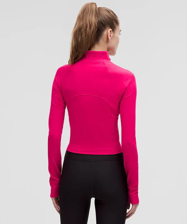 Women's It's Rulu Run Cropped Half Zip (Passionate) - Image 2