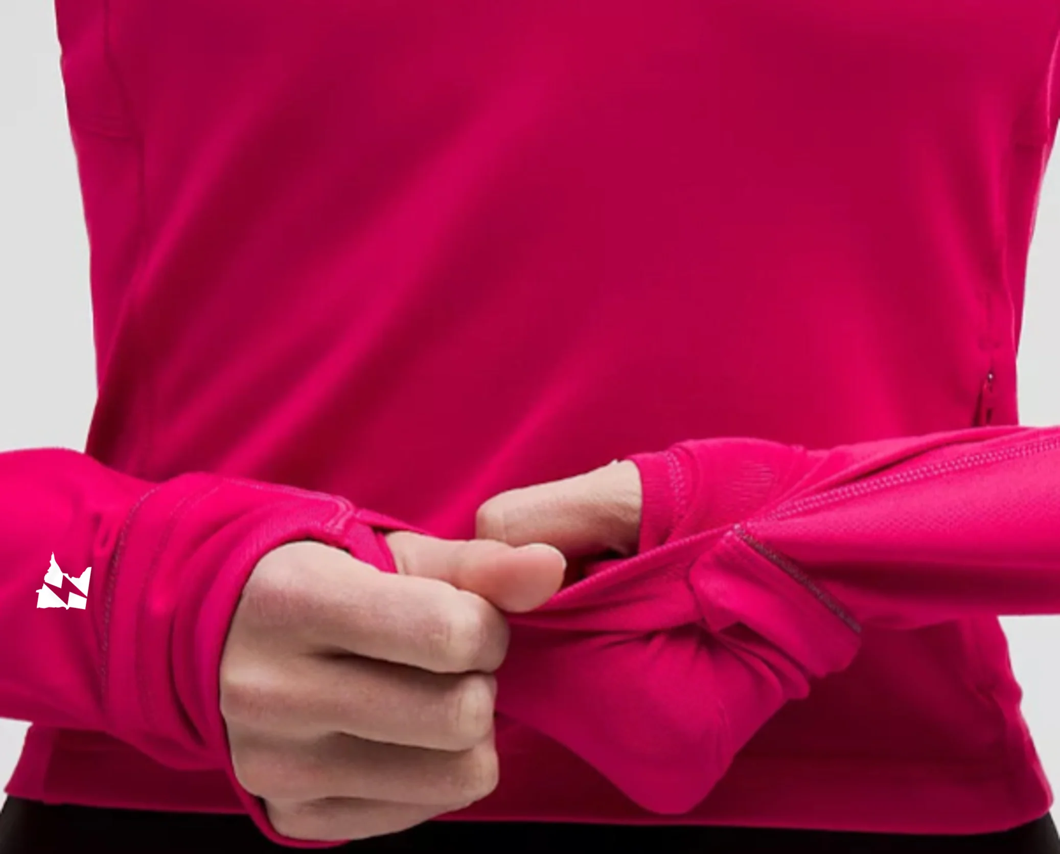 Women's It's Rulu Run Cropped Half Zip (Passionate) - Image 3