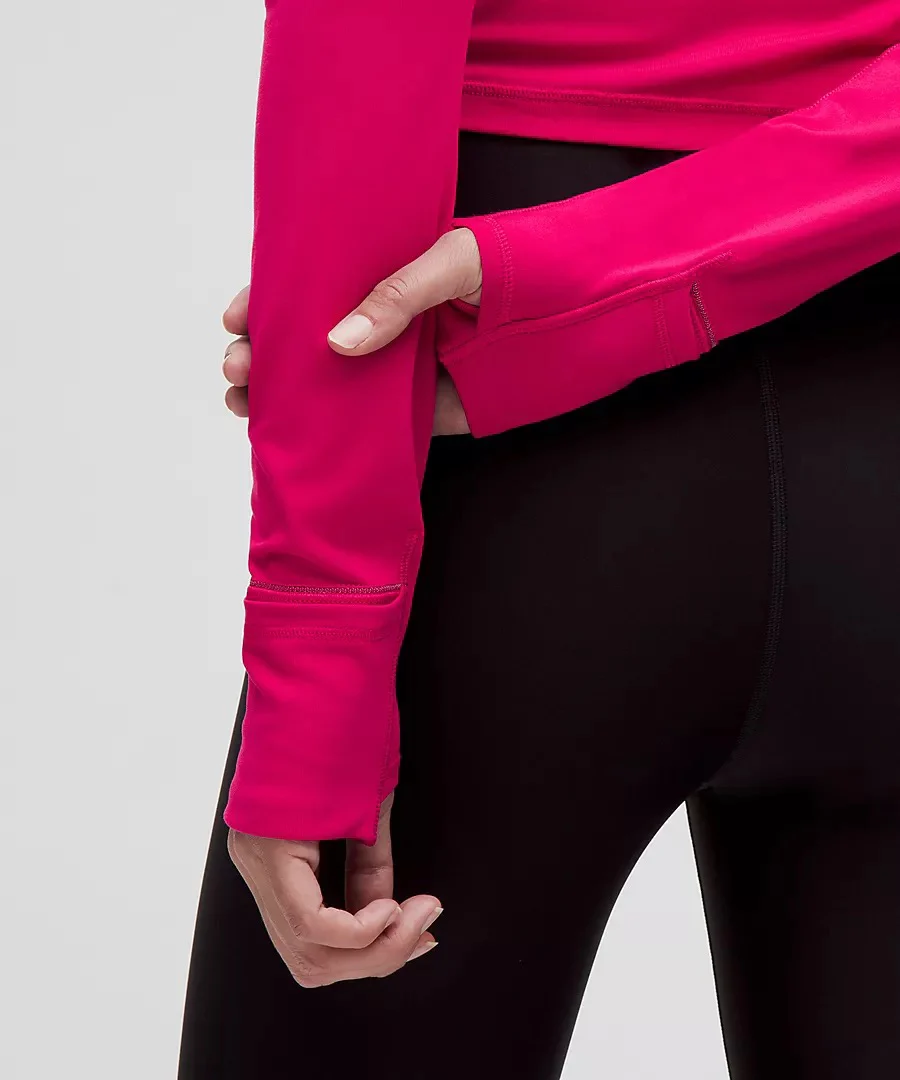 Women's It's Rulu Run Cropped Half Zip (Passionate) - Image 4