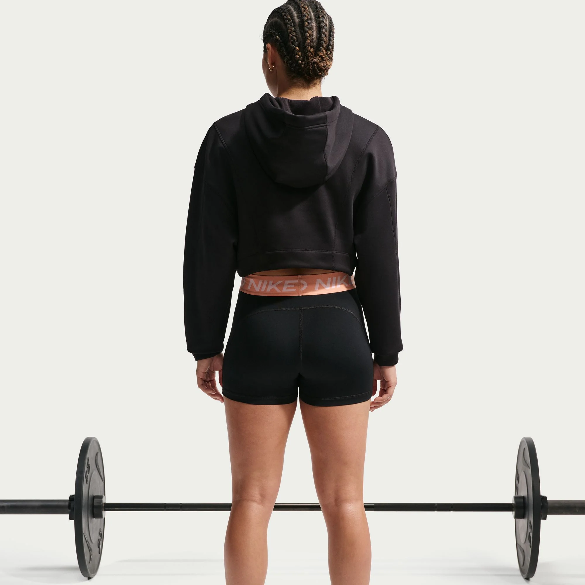 Women's Pro 3" Mid-Rise Biker Shorts (017 - Black/Crimson Bliss/White) - Image 3