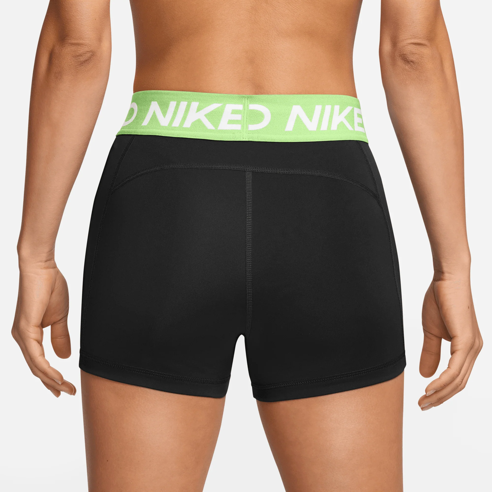 Women's Pro 3" Shorts (035 - Black/Barely Volt/White) - Image 3
