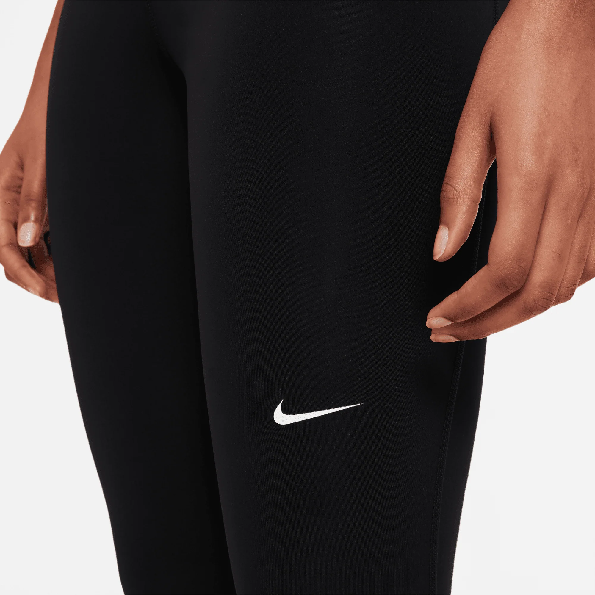 Women's Pro Mid-Rise Mesh-Paneled Leggings (010 - Black/White) - Image 6