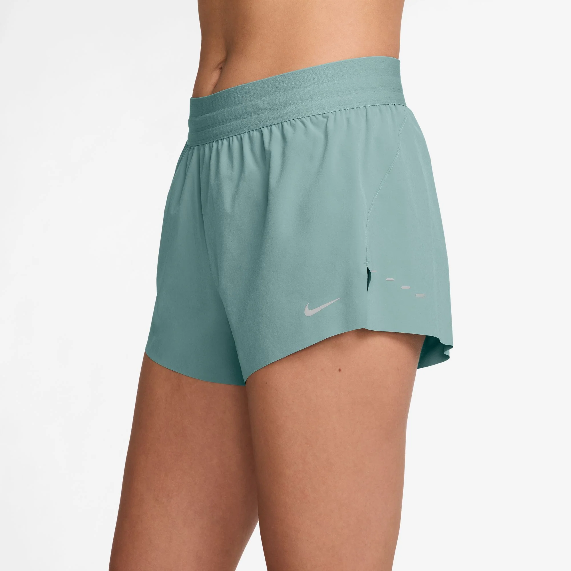 Women's Swift Dri-FIT Mid-Rise 2.5" Brief-Lined Running Shorts (017 - Cannon/Reflective Silver) - Image 3