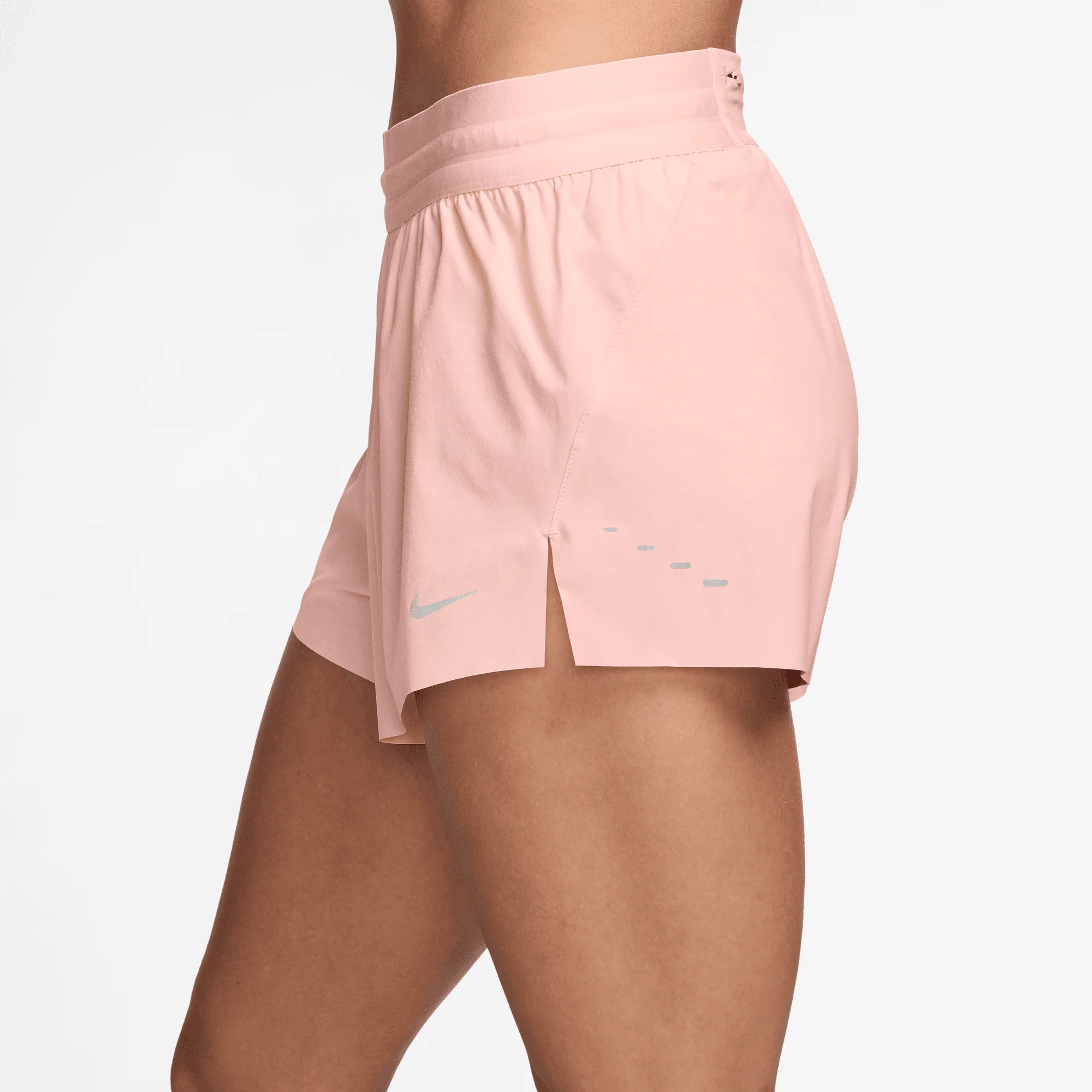 Women's Swift Dri-FIT Mid-Rise 2.5" Brief-Lined Running Shorts (607 - Atmosphere/Reflective Silver) - Image 2