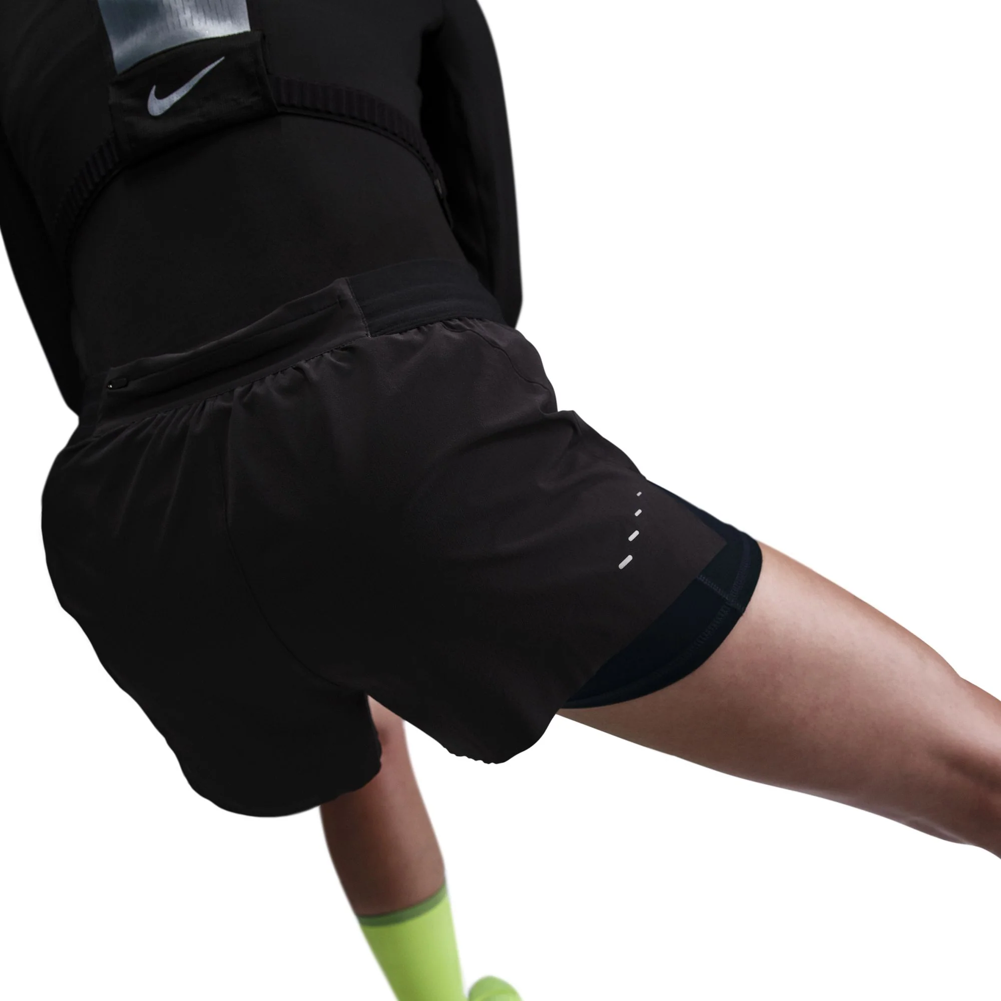 Women's Swift Dri-FIT Mid-Rise 2-in-1 Running Shorts (010 - Black/Reflective Silver) - Image 5