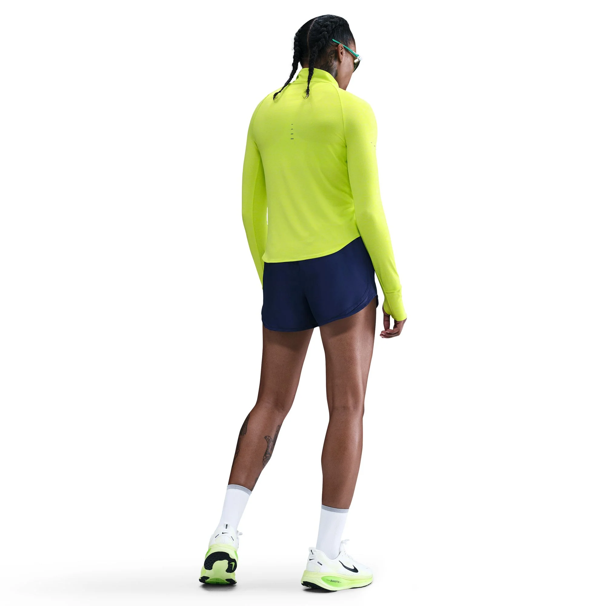 Women's Swift Dri-FIT UV 1/4-Zip Running Top (389 - Cyber/Heater/Reflective Silver) - Image 2