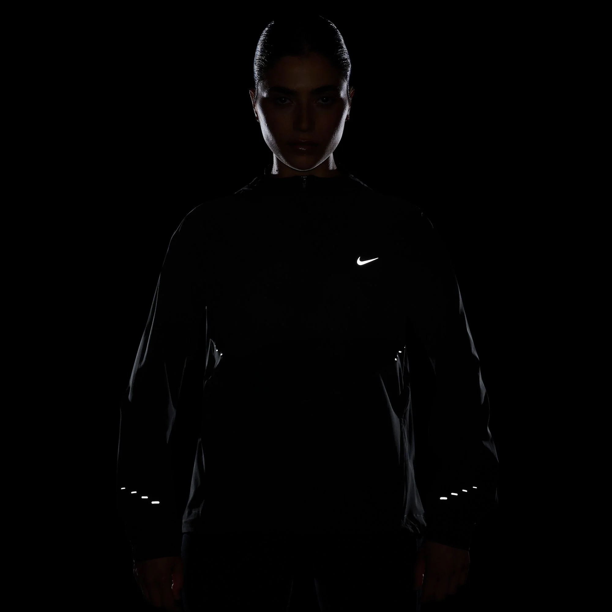 Women's Swift Repel Packable Running Jacket (010 - Black/Reflective Silver) - Image 6