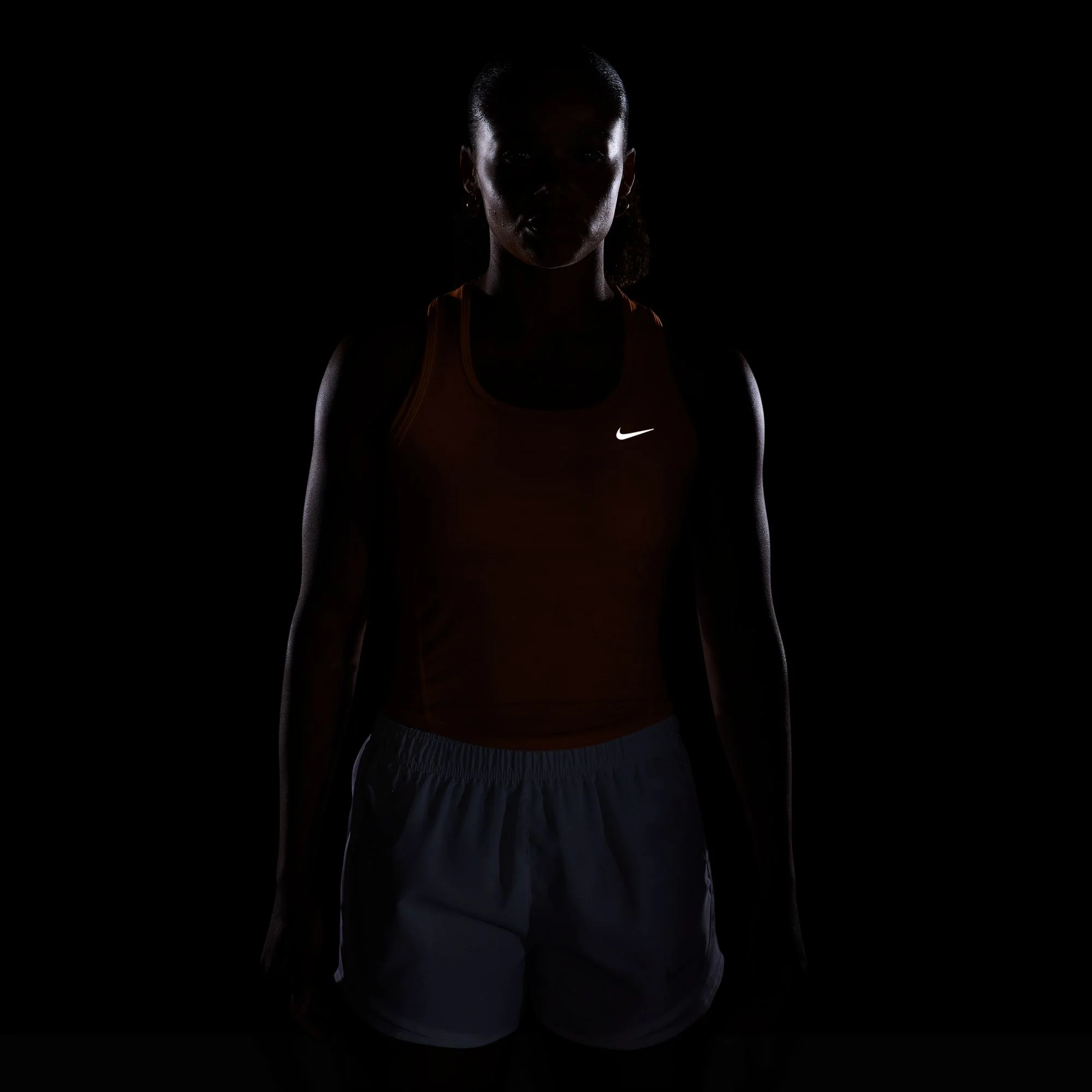Women's Tempo Dri-FIT ADV Cropped Mesh Tank Top (852 - Orange Pulse/Photon Dust/Reflective Silver) - Image 6