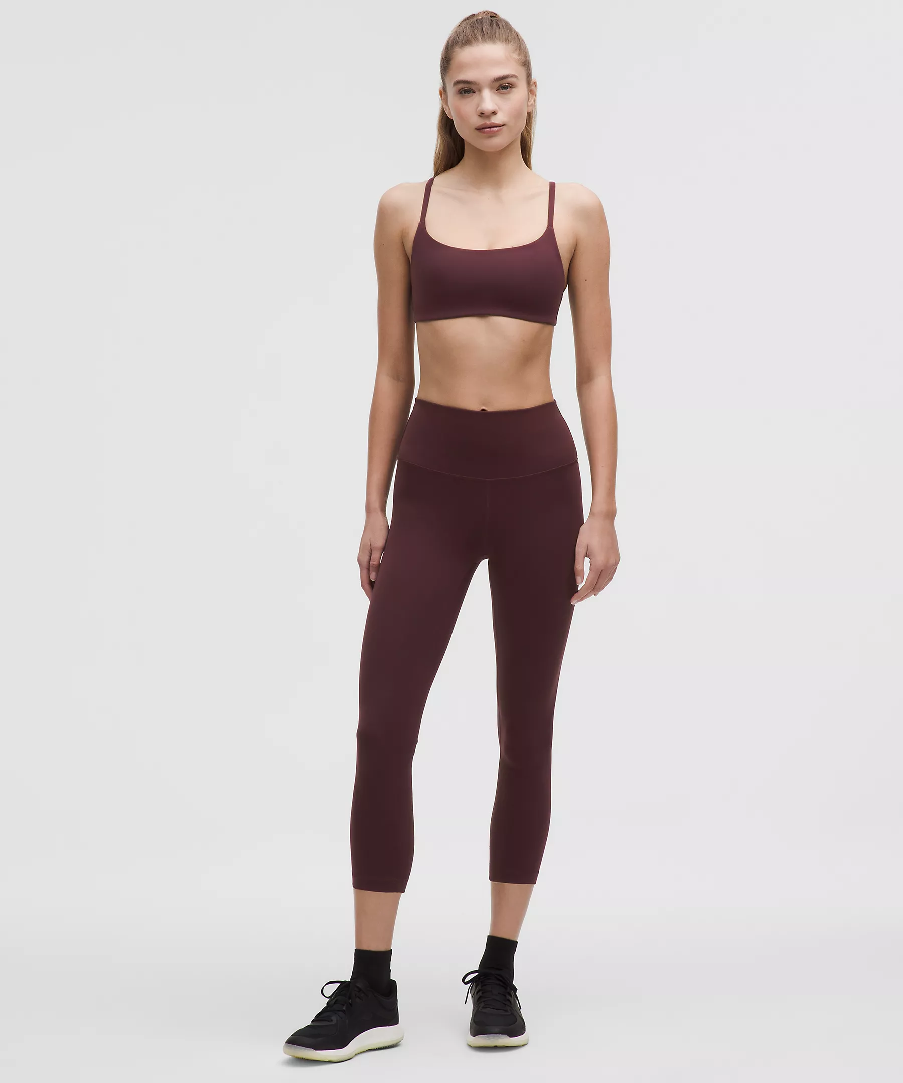 Women's Wunder Train Strappy Racer Bra *Light Support, A/B Cup (Goodnight Plum) - Image 5
