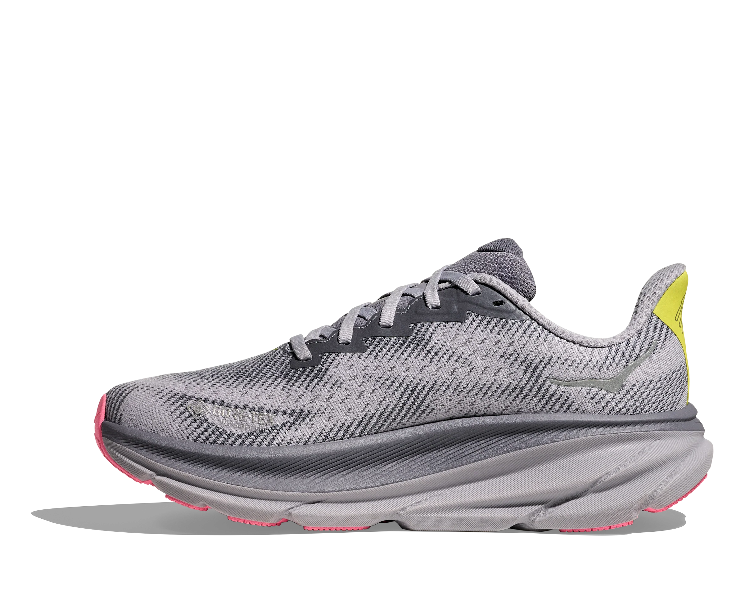 Women's Clifton 9 GTX (GYSK - Grey Skies/Foggy Grey) - Image 2
